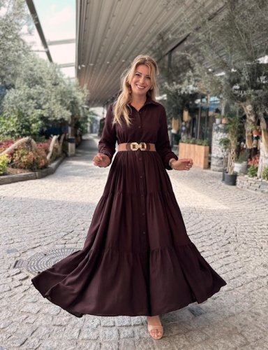 moda sokakta - Acı Kahve Özel Üretim Gömlek Elbise