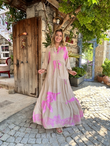 moda sokakta - Mimoza Elbise Pembe