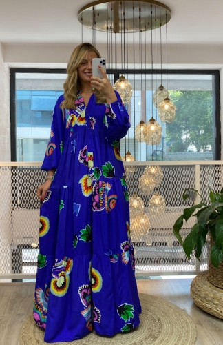 moda sokakta - Saks Mavi Renkli Elbise